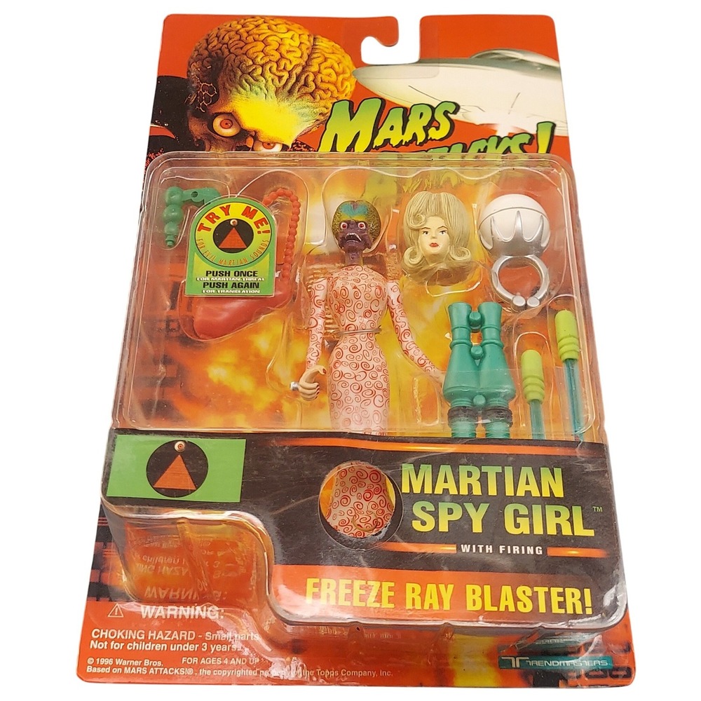 Mars Attacks Martian Spy Girl Figure Trendmasters 1996 Vintage New Sealed 30692
